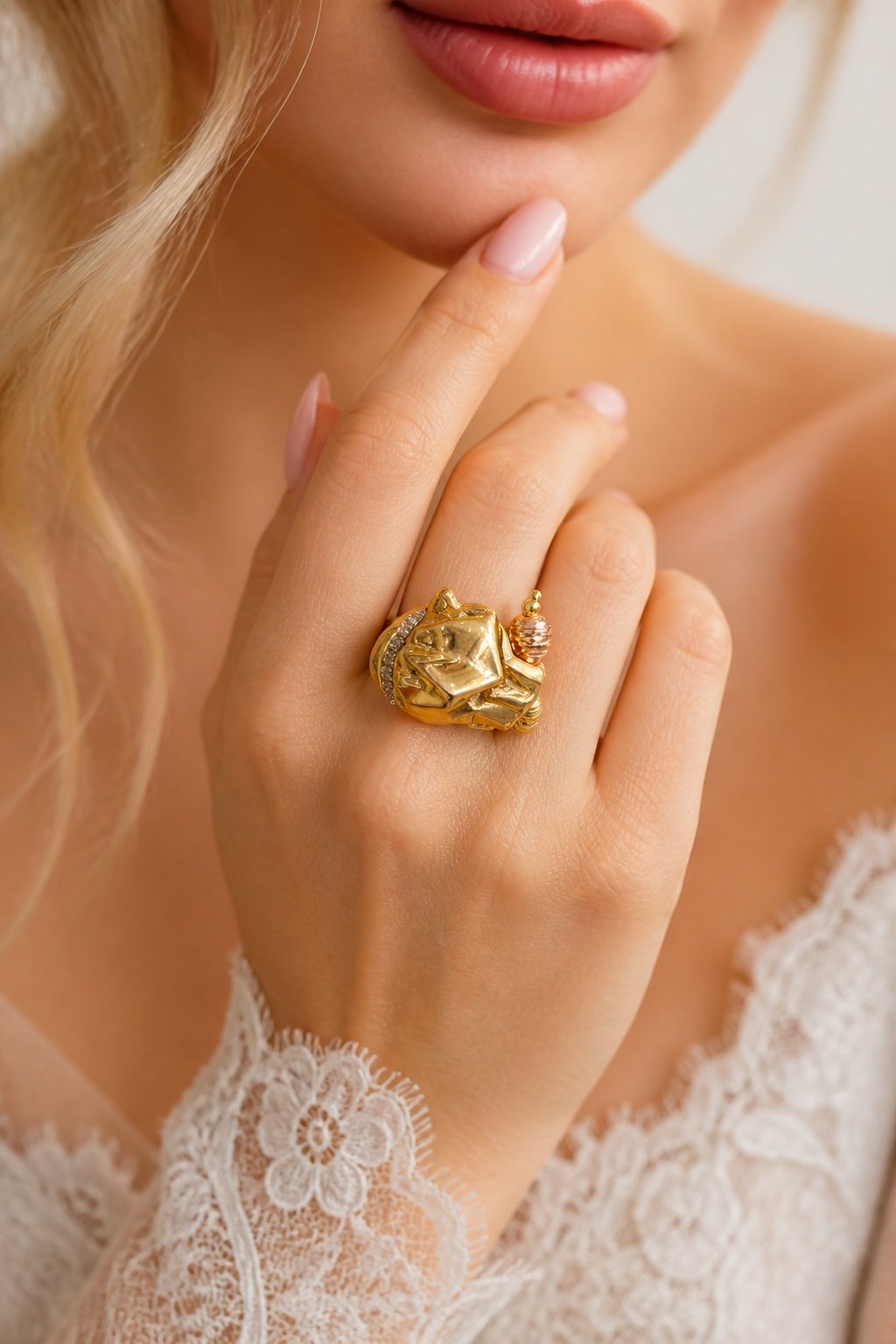 خاتم ايطالي عيار18K