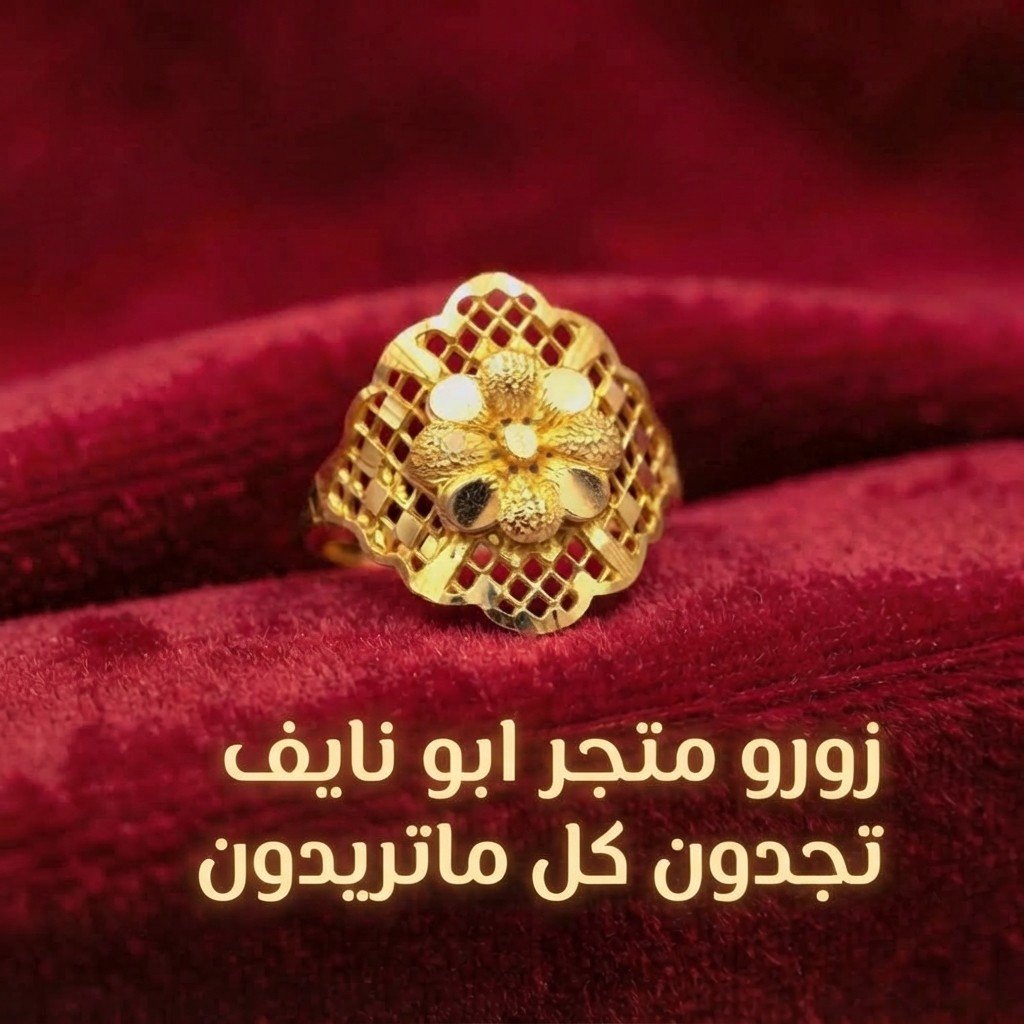 ✨️ خاتم الوردة تصميم عصري وحديث ذهب صافي عيار 21