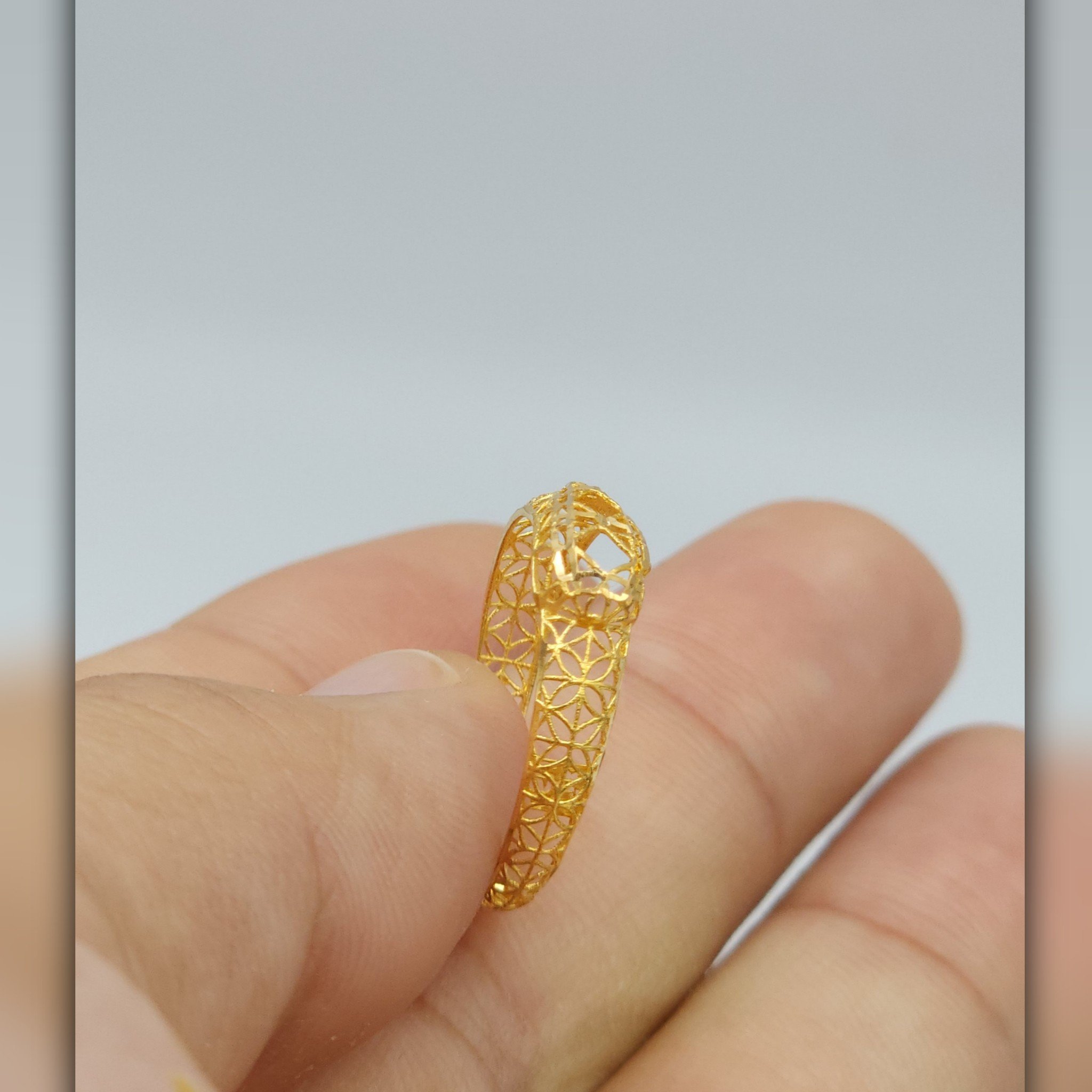 ✨️ خاتم بتصميم ثعبان ذهب صافي عيار 21